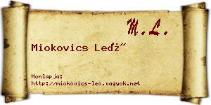 Miokovics Leó névjegykártya